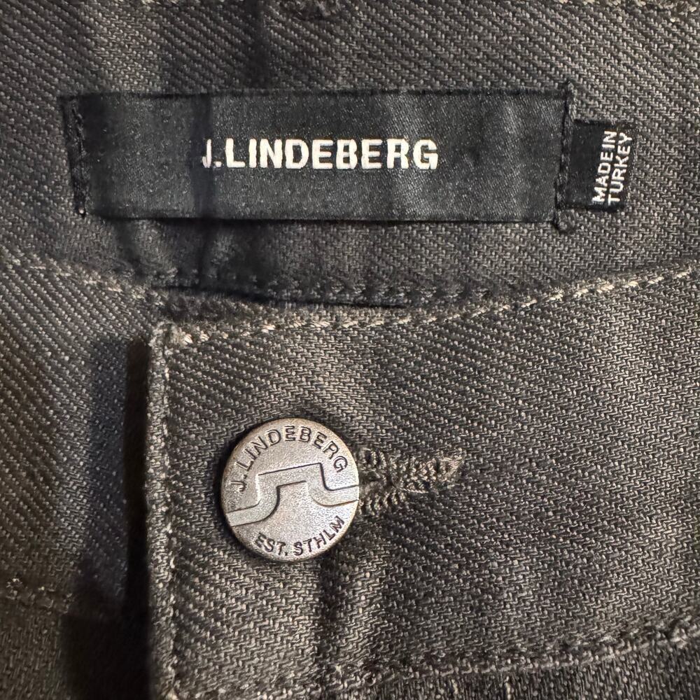 J.Lindeberg Mens Jeans 34x34 Jay Grey Denim Straight Leg Pants Zip Accent — image 4 of 8